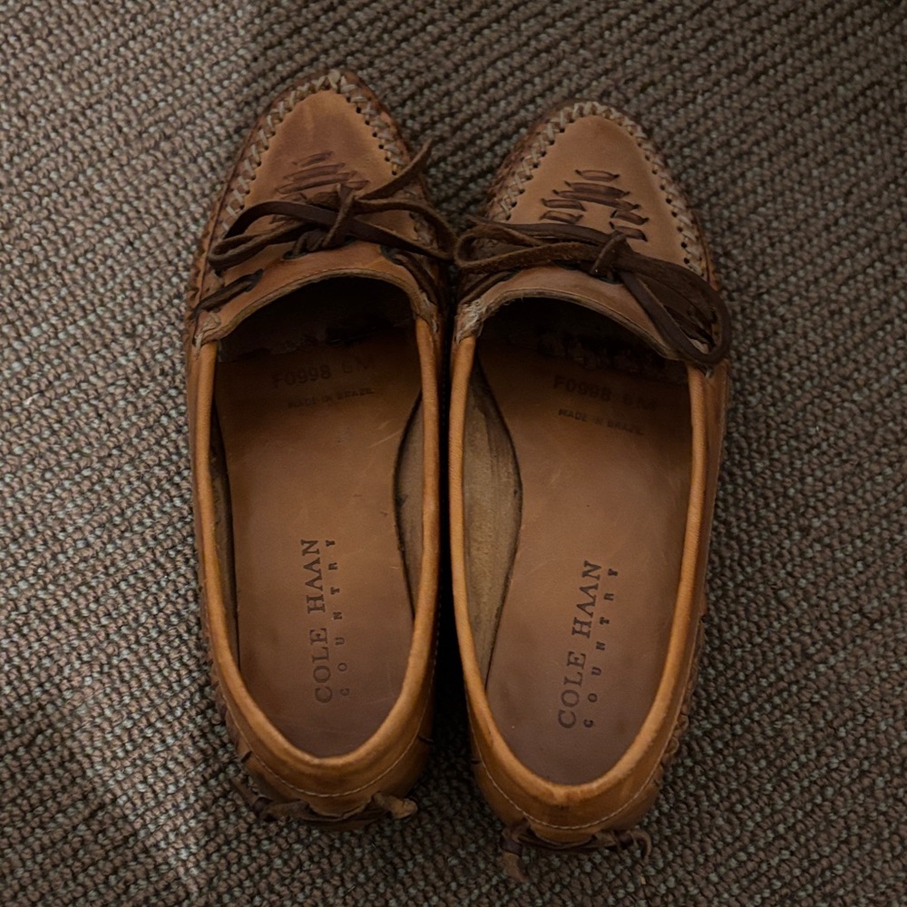 Cole Haan Unisex/ Women’s Tan Leather Loafers